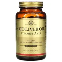 Жирные кислоты Solgar Cod Liver Oil Vitamin A &amp; D, 250 капсул