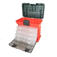 Органайзер MASTERTOOL с выдвижными боксами, 4 шт, 73 секции, 11", 279х184х254 мм (79-3182)