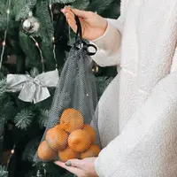 Багаторазовий пакет із сітки для продуктів S 30*20 см (сірий)
