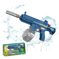 Водный пистолет для детей, игрушечный водный автомат M416 на аккумуляторе, электрический бластер, синий