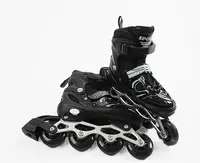 Роликові ковзани 072-L Best Roller колеса PU що світяться. Black (розмір 39-43) (173869)