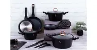 Набір посуду Berlinger Haus BlaСk Rose InduСtion Сookware BH-7187 14 чорний предмет