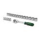 Набор торцевых головок с трещоткой 3/8" 20 ед., 72 зуба, Cr-V INTERTOOL ET-6020
