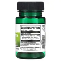 Натуральна добавка Swanson Ginkgo Biloba Extract 60 mg, 30 капсул