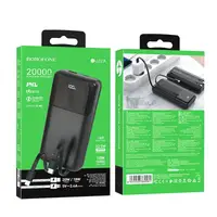 УМБ BOROFONE BJ22A fully compatible power bank with cable 20000mAh | 1USB/1Type-C, 20W/3A, PD/QC|