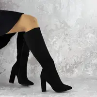 Жіночі чоботи на підборах Fashion Belle 1434 36 розмір 23,5 см Чорний