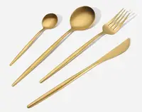 Набір столових приладів Stainless Stell 4-Gold 4 предмети золотистий