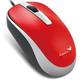 Мышь компьютерная проводная Genius DX-120 USB Red 31010105104 красная