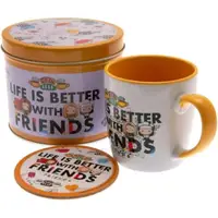 Кружка в жерстяній банці FRIENDS (LIFE IS BETTER - CHIBI) MUG TIN SET 370 мл, кераміка