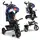 Велосипед детский трехколесный с родительской ручкой Lionelo Haari Blue navy / Коляска толокар с козырьком
