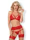 838-SEG-3 комплект красный Obsessive S/M
