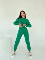 Теплий спортивний костюм AO060 Зелений S