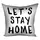 Подушка c принтом габардиновая Let`s stay home 50x50 (5P_22O005)