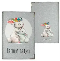 Обложка на паспорт Паспорт матусі зайчики (ткань)