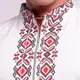 Футболка-вышиванка мужская Moderika Гетьман белая с красной вышивкой S