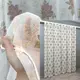 Тюль шифоновая с принтом. Цвет белый с пудровым. Код 1808т
