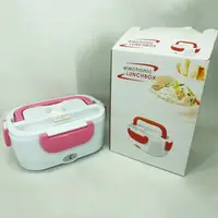 Ланч бокс електричний із підігрівом Lunch Heater 220 V Pro, ланч бокс від мережі. Колір: рожевий