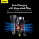 Адаптер автомобильный  Baseus Golden Contactor Pro Triple Fast Charger Car Charger |1USB/2Type-c, PD/QC, 65W/3A|