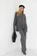 В'язаний брючний костюм oversize - темно-сірий цвет, S