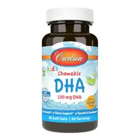 Жирные кислоты Carlson Labs Kid's Chewable DHA, 60 капсул - апельсин