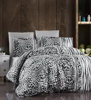 Постільна білизна сатин First Choice Cotton Satin Leopard Black Туреччина євро 200х220см