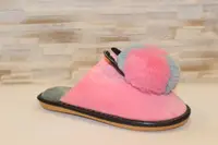Тапочки комнатные женские розовые Ушки с кроликом Тп78