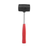 Киянка резиновая 340г. черная резина, металлическая ручка INTERTOOL HT-0229
