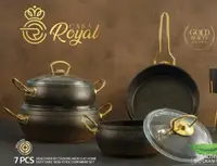 Набір посуду Сasa Royal G-UKR-20200-blaСk-gold 7 предметів чорний