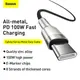 Кабель BASEUS Type-C to Type-C Cafule Series Metal Data Cable |2m, 5A, 100W, PD| (CATJK-D02)