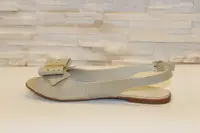 Босоніжки жіночі бежеві натуральна шкіра Б896