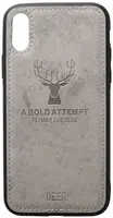 Чехол-накладка TOTO Deer Shell With Leather Effect Case Apple iPhone X/XS Grey