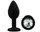 Силіконовий анальний затор EGZO - Silicone Black Round Plug Clear, size S