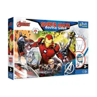 Детские пазлы SUPER МАХІ Marvel "Вместе сильнее" Trefl 41007 24 элемента, с раскраской