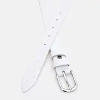 Жіночий ремінь шкіряний Borsa Leather 110v1genw87-white
