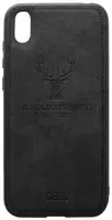 Чехол-накладка TOTO Deer Shell With Leather Effect Case Huawei Y5 2019 Black