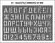 Трафарет буквенный с цифрами высота символа 85 мм (traf_1)