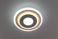 Сучасний круглий світильник стельовий LED для кімнати кухні ванної 25138 Білий 4х25х25 см.