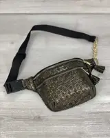 Поясная сумка женская Элен золотая