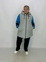 Водонепроникний стьобаний жилет з капюшоном "Монклер" на блискавці з кишенями
