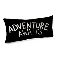 Подушка для дивана бархатная Adventure awaits 50x24 см (52BP_AW001)