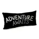 Подушка для дивана бархатная Adventure awaits 50x24 см (52BP_AW001)