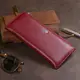 Горизонтальный тонкий кошелек из кожи женский ST Leather 19326 Бордовый