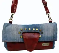 Жіноча джинсова сумка невеликого розміру Fashion jeans bag синя