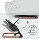 Кресло-качалка детская для новорожденного Kidwell LARO Black/Wooden / Шезлонг качалка для детей с игрушками