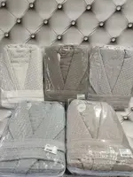 Mila gri Pupilla чоловічій халат + рушник 50х90см.
