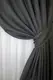 Комплект штор (2шт. 2х2,7м.) лен-блэкаут рогожка "Лен Мешковина". Цвет темно-серый. Код 1221ш 32-___