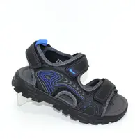 Детские черно-синие спортивные сандалии на липучках для мальчика черный