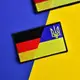 Набор шевронов 2 шт на липучке Флаг Германии и Украины, Германия, ФРГ, вышитый патч нашивка