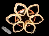 Потолочная люстра с диммером и LED подсветкой, цвет чёрный хром, 85W A8073/6 LED 3color dimmerдне