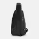 Сумка-слинг мужская кожаная Ricco Grande K16555bl-black